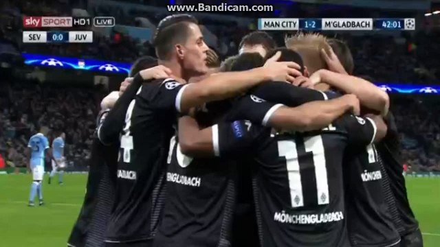 Raffael Goal 1-2 Manchester City vs B. Monchengladbach (Champions League) 08.12.2015