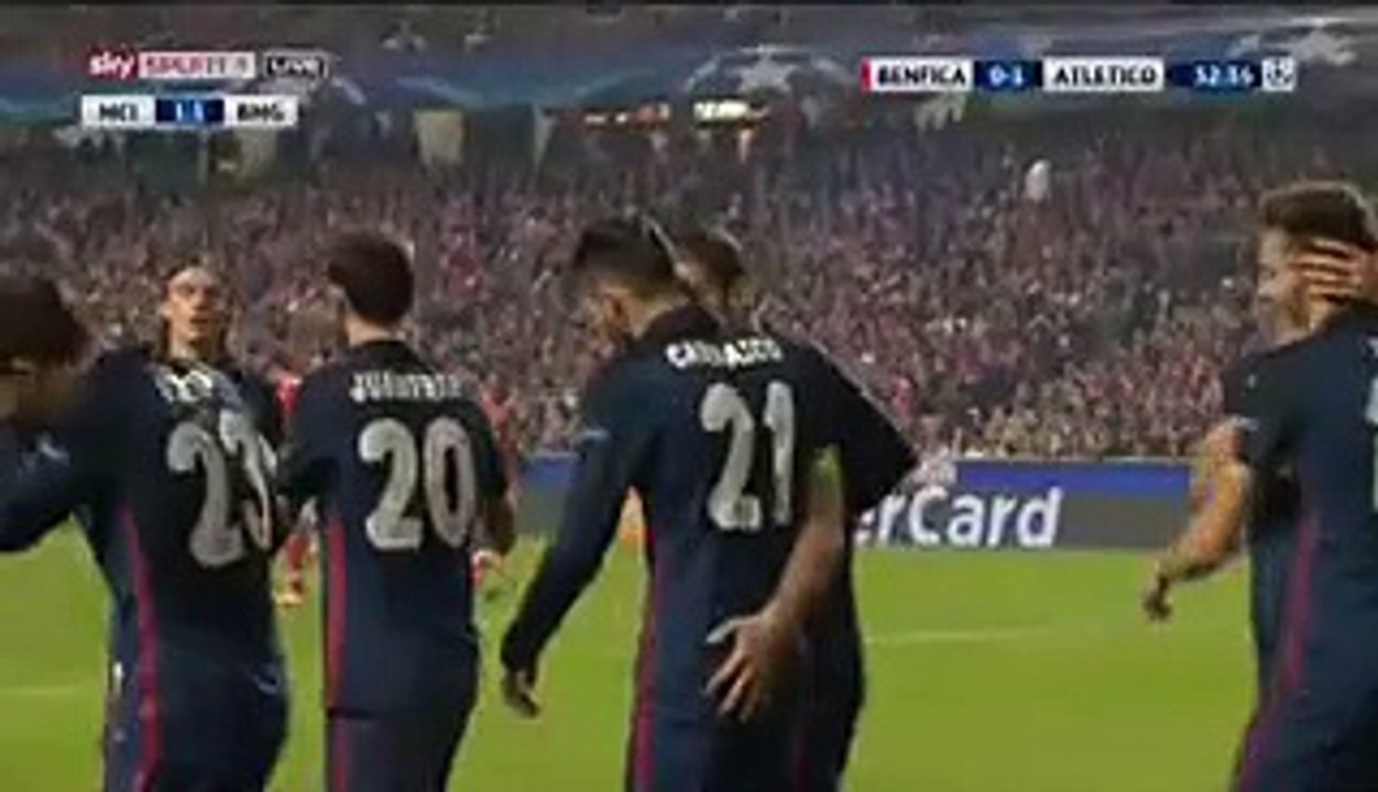 1st Half All Goals & Highlights  Benfica 0-1 Atl. Madrid - 08-12-2015 HD
