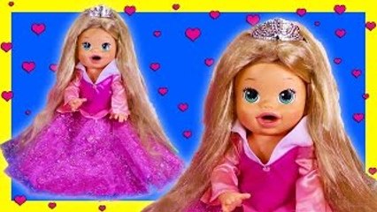 Download Video: Sleeping Beauty Aurora Custom Baby Alive Doll Eats Play Doh Poops Blind Bags