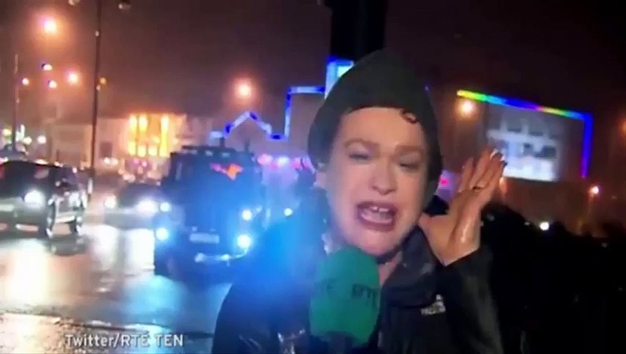 URNEBESNO*** Reporterka izvestava dok se bori sa olujom