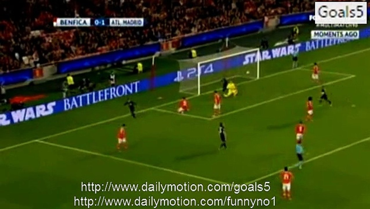 Luciano Vietto Goal Benfica 0 - 2 Atletico Madrid Champions League 8-12-2015