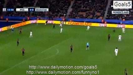 Lucas Goal PSG 1 - 0 Shakhtar Champions League 8-12-2015