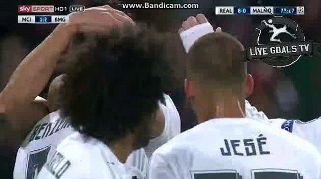 Karim Benzema Amazing 3rd Goal - Real Madrid 8-0 Malmo FF - Champions League - 08.12.2015