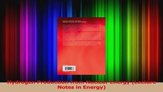 Download  Hydrogen Production from Nuclear Energy Lecture Notes in Energy Ebook Free