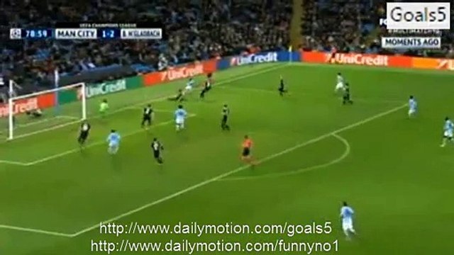 Raheem Sterling Goal Manchester City 2 - 2 Monchengladbach Champions League 8-12-2015