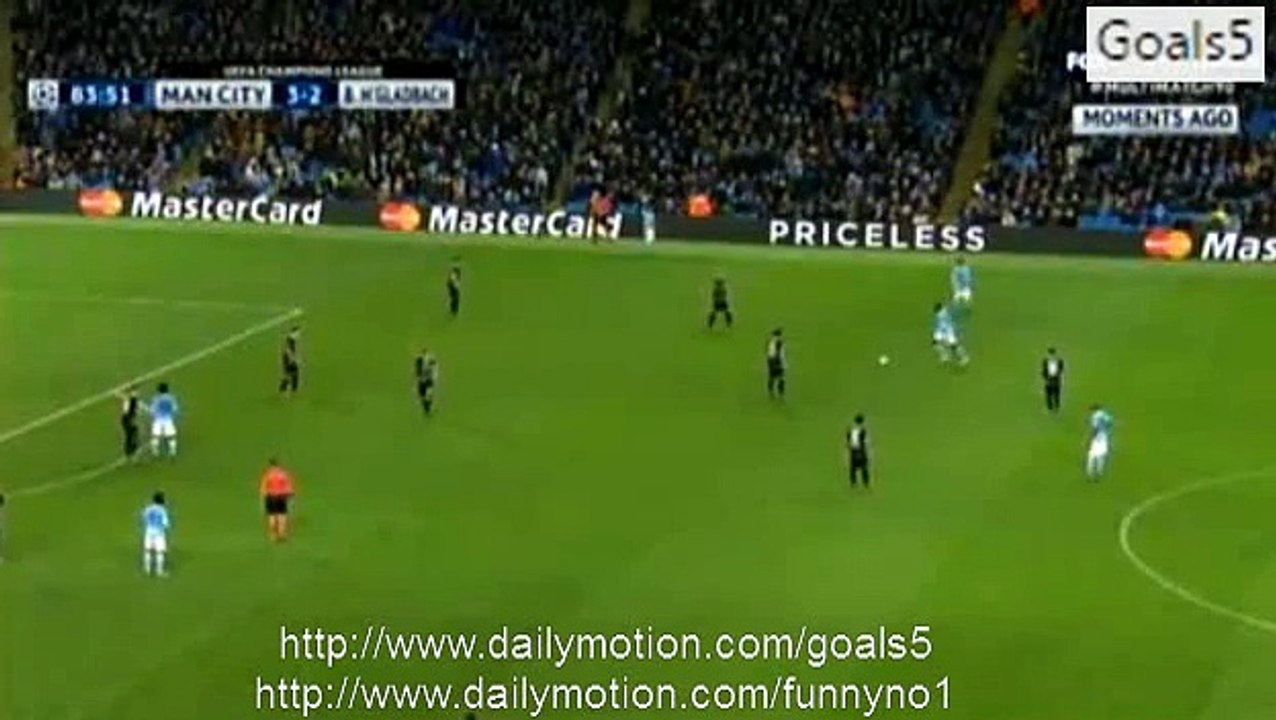 Wilfried Bony Goal Manchester City 4 - 2 Monchengladbach Champions League 8-12-2015