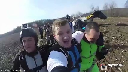 US skydiver commemorates brush with death with never before seen footage of crash