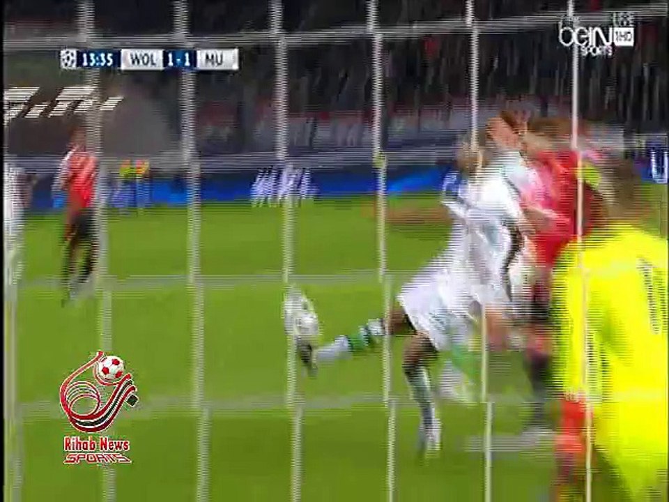اهداف مباراة ( فولفسبورج 3-2 مانشستر يونايتد ) دورى ابطال اوروبا