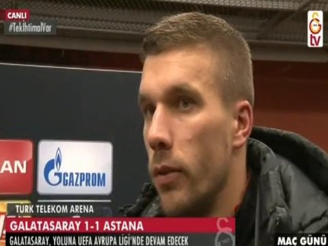 Galatasaray-Astana 1-1 | Maç sonu Lukas Podolski'nin açıklamaları