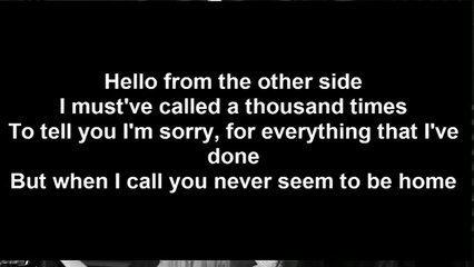 Adele - Hello (Lyrics Video)