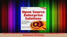 Read  Open Source Enterprise Solutions Developing an EBusiness Strategy Ebook Free