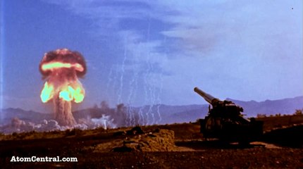 Atomic Bomb Test with a Giant Artillery