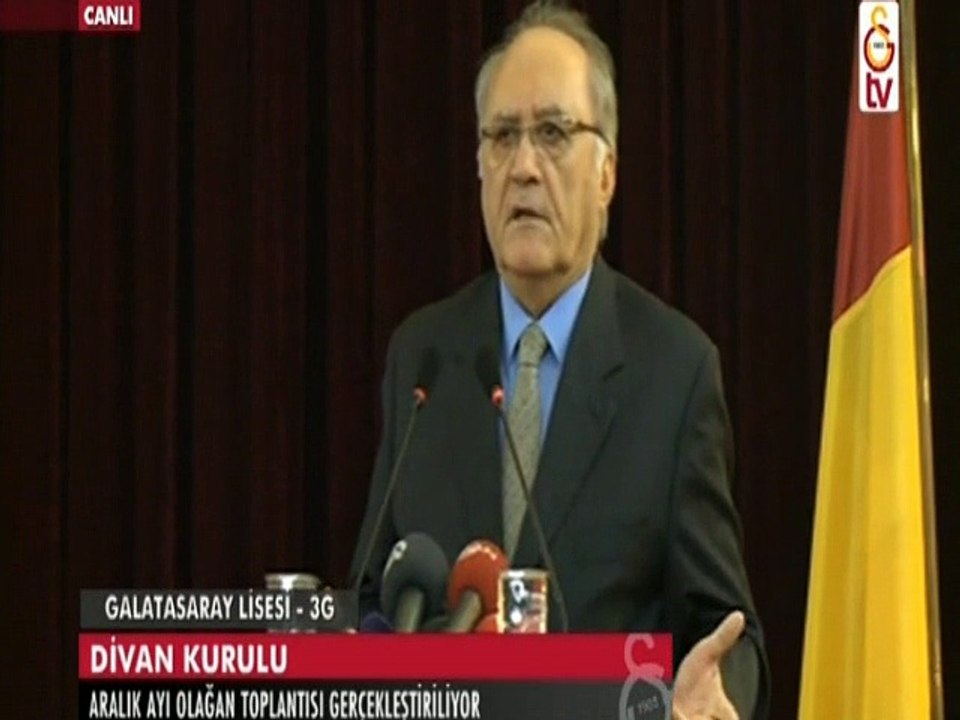 Aralık Ayı Olağan Divan Kurulu Toplantısında Hayri Kozak'ın açıklamaları