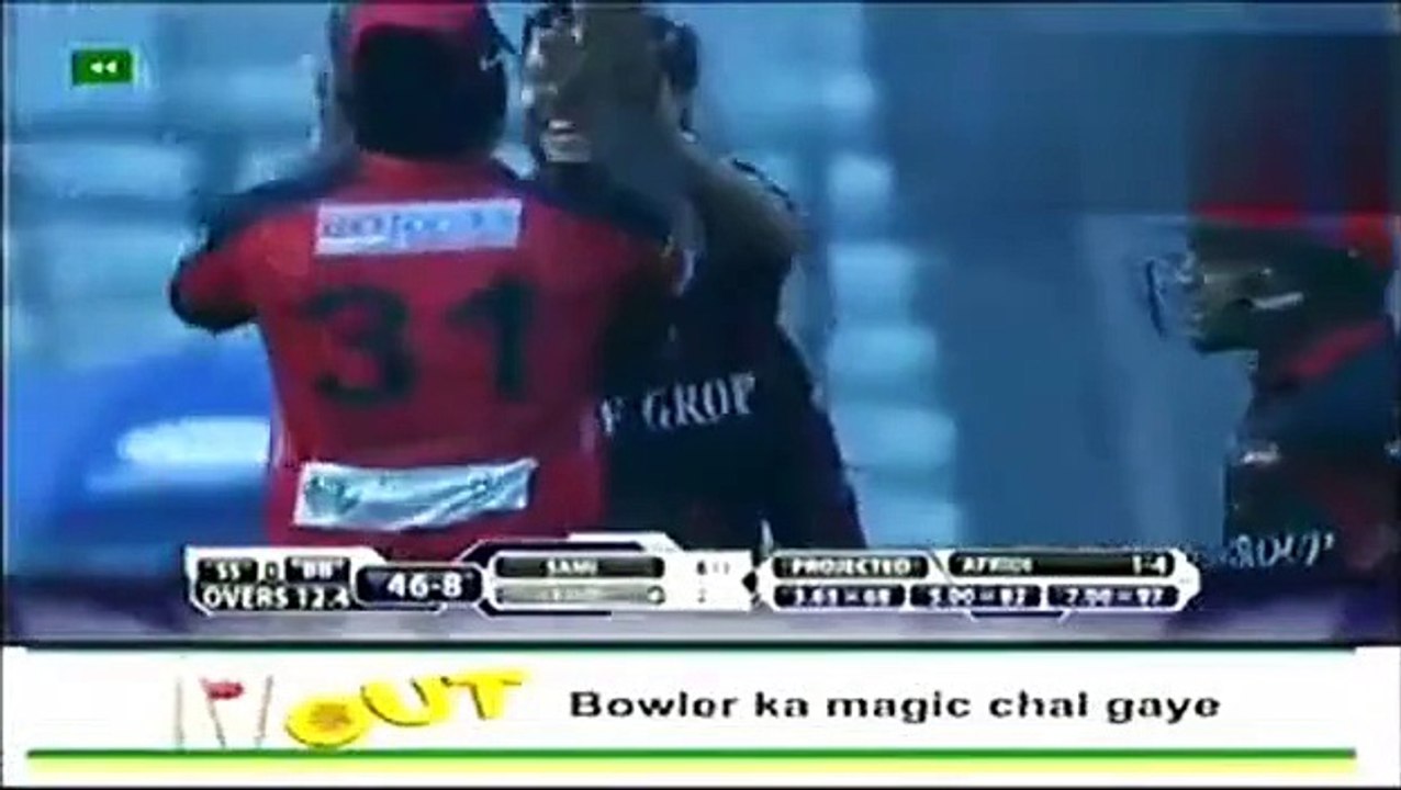 Shahid Afridi 2 wickets against Barisal Bulls in BPL 2015