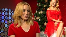Kylie Minogue comes face-to-face with her festive waxwork