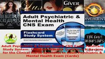 Download  Adult Psychiatric  Mental Health CNS Exam Flashcard Study System CNS Test Practice PDF Free