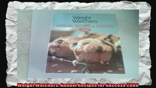 Weight Watchers Annual Recipes for Success 2006