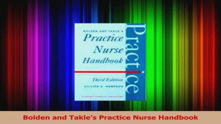 Bolden and Takles Practice Nurse Handbook Read Online