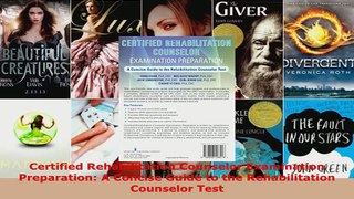 Download  Certified Rehabilitation Counselor Examination Preparation A Concise Guide to the EBooks Online