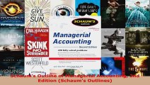 Read  Schaums Outline of Managerial Accounting 2nd Edition Schaums Outlines Ebook Free