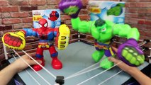 Marvel Superheroes Spiderman & The Avengers Hulk Smash Punching Boxing Action Figures Disn