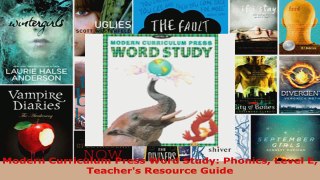 Read  Modern Curriculum Press Word Study Phonics Level E Teachers Resource Guide EBooks Online
