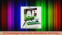 Read  AP Psychology Power Pack SparkNotes Test Prep PDF Online