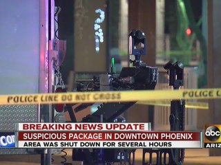 Suspicious package found in downtown Phoenix