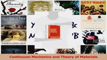 PDF Download  Continuum Mechanics and Theory of Materials PDF Online