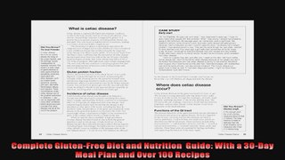 Complete GlutenFree Diet and Nutrition  Guide With a 30Day Meal Plan and Over 100
