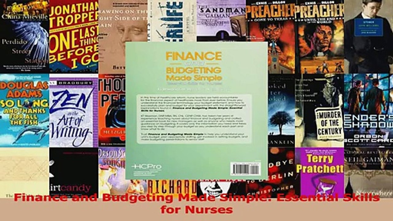 Finance and Budgeting Made Simple Essential Skills for Nurses PDF