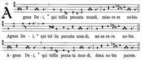 Agnus Dei gregorian missa VIII, De angelis (messe des anges)