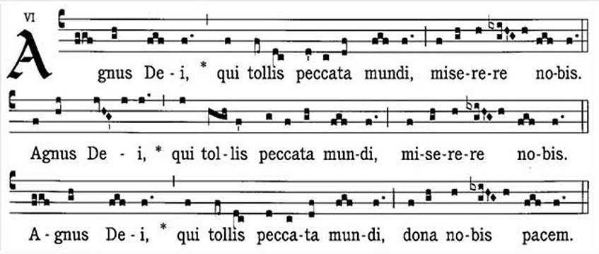 Agnus Dei gregorian missa VIII, De angelis (messe des anges)