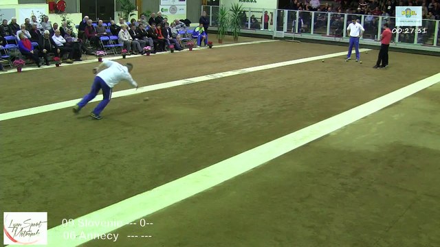 La joie de l'équipe slovène après sa victoire, 35ème Trophée Charles Béraudier, Sport Boules, Lyon Sport Métropole 2016