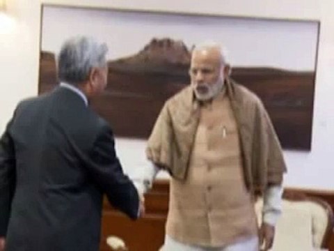 AIIB chief meets PM Narendra Modi in Delhi