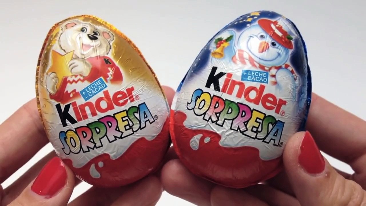 2 Merry Christmas Surprise Eggs Unwrapping Chocolate Eggs Xmas Surprise Eggs