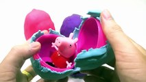 play doh surprise eggs lego peppa Pig disney cars toys smurfs