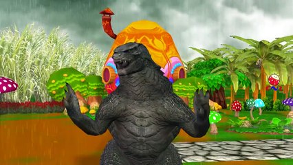 Godzilla Cartoons Singing ABC Songs for Children And Finger Family Children Nursery Rhymes