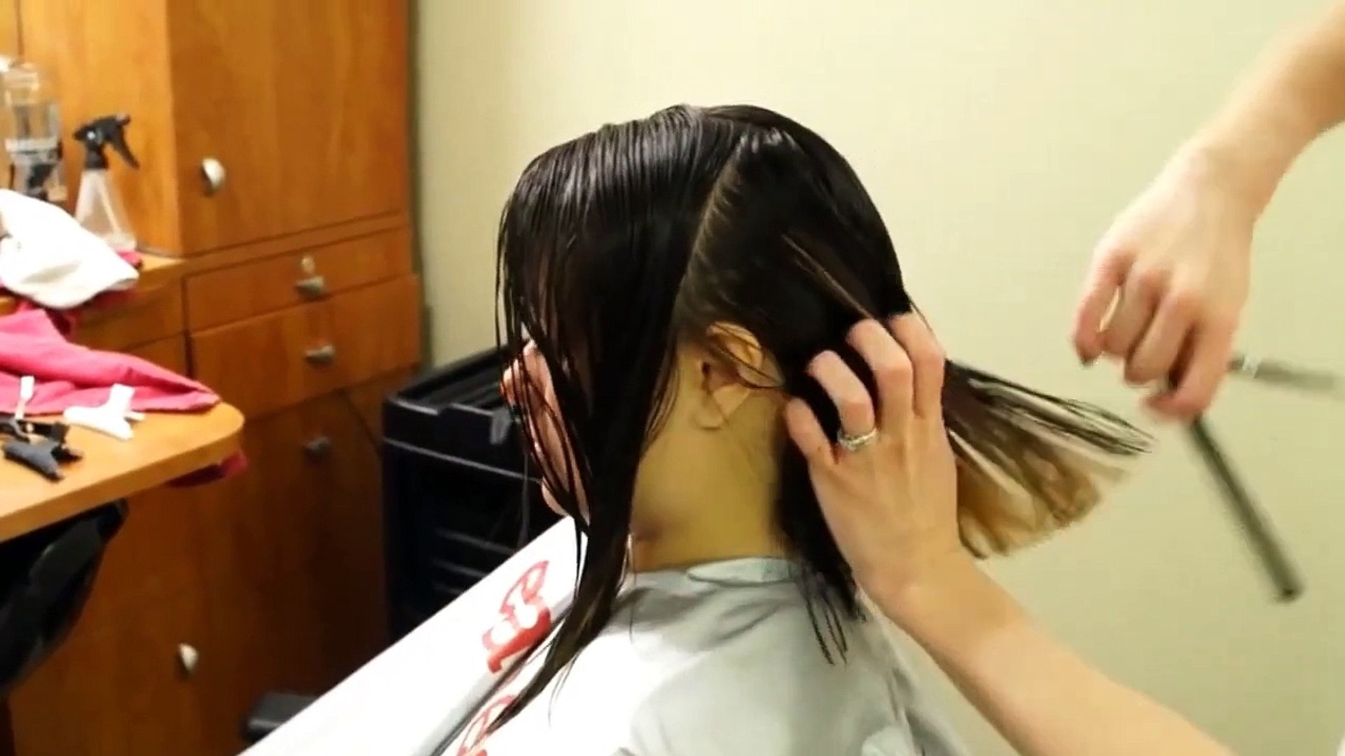 Cutting Long hair - Beautiful Long Hair cut short - short bob haircut video  women new - video Dailymotion