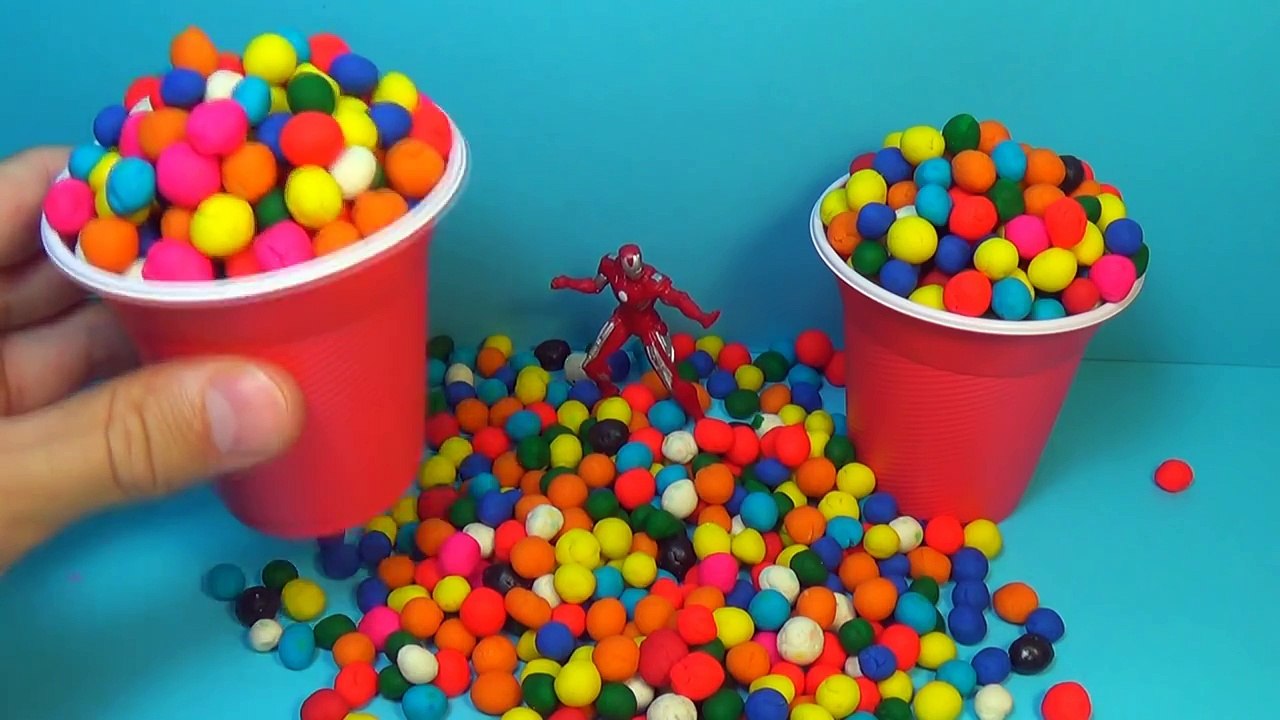 Play Doh surprise eggs!!! Disney PIXAR Toy Story MARVEL IRON MAN surprise For Kids