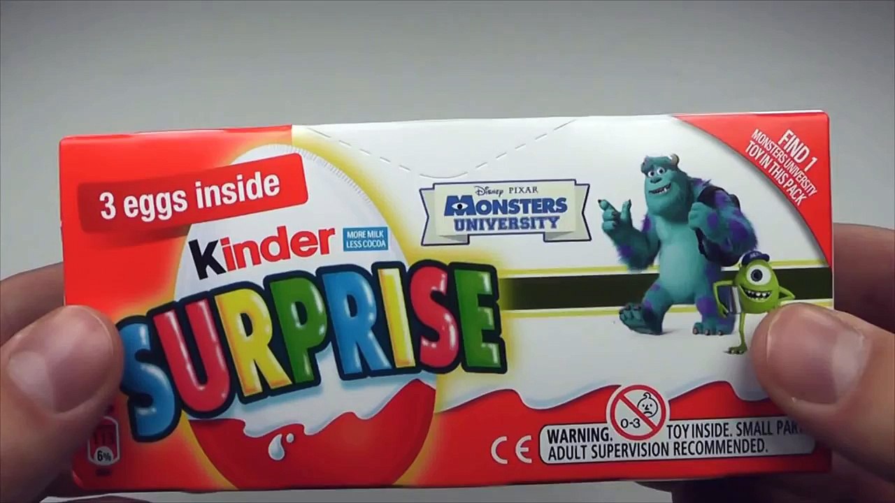 MONSTERS UNIVERSITY Kinder Surprise Unboxing