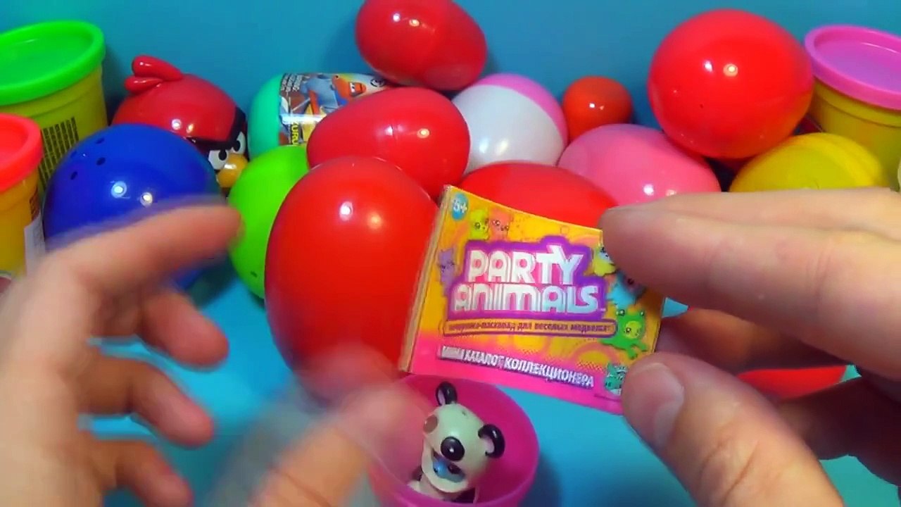 30 Surprise Eggs!!! Disney CARS MARVEL Spider Man SpongeBob HELLO KITTY Angry Birds Pony FURBY!