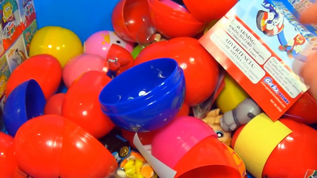 30 surprise eggs! Disney CARS MARVEL SpiderMan THOMAS SpongeBob HELLO KITTY Kinder ANGRY BIRDS