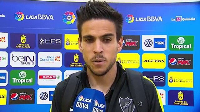 Zona mixta tras el UD Las Palmas (1-1) Málaga CF