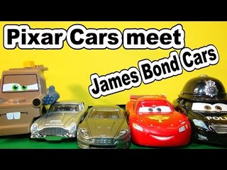 Disney Pixar Cars meets James Bond Cars from SkyFall and Casino Royale with Lightning McQueen