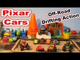Pixar Cars Off Road Drifting with Lightning McQueen, Mater, Shifty SideWinder , Blue Grit and more
