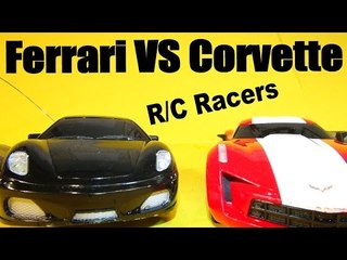Ferrari VS Corvette RC Racers Unboxing and Toy Review