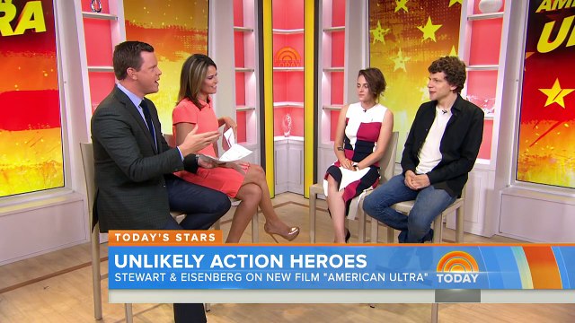 Kristen Stewart And Jesse Eisenberg Talk ‘American Ultra’ | TODAY