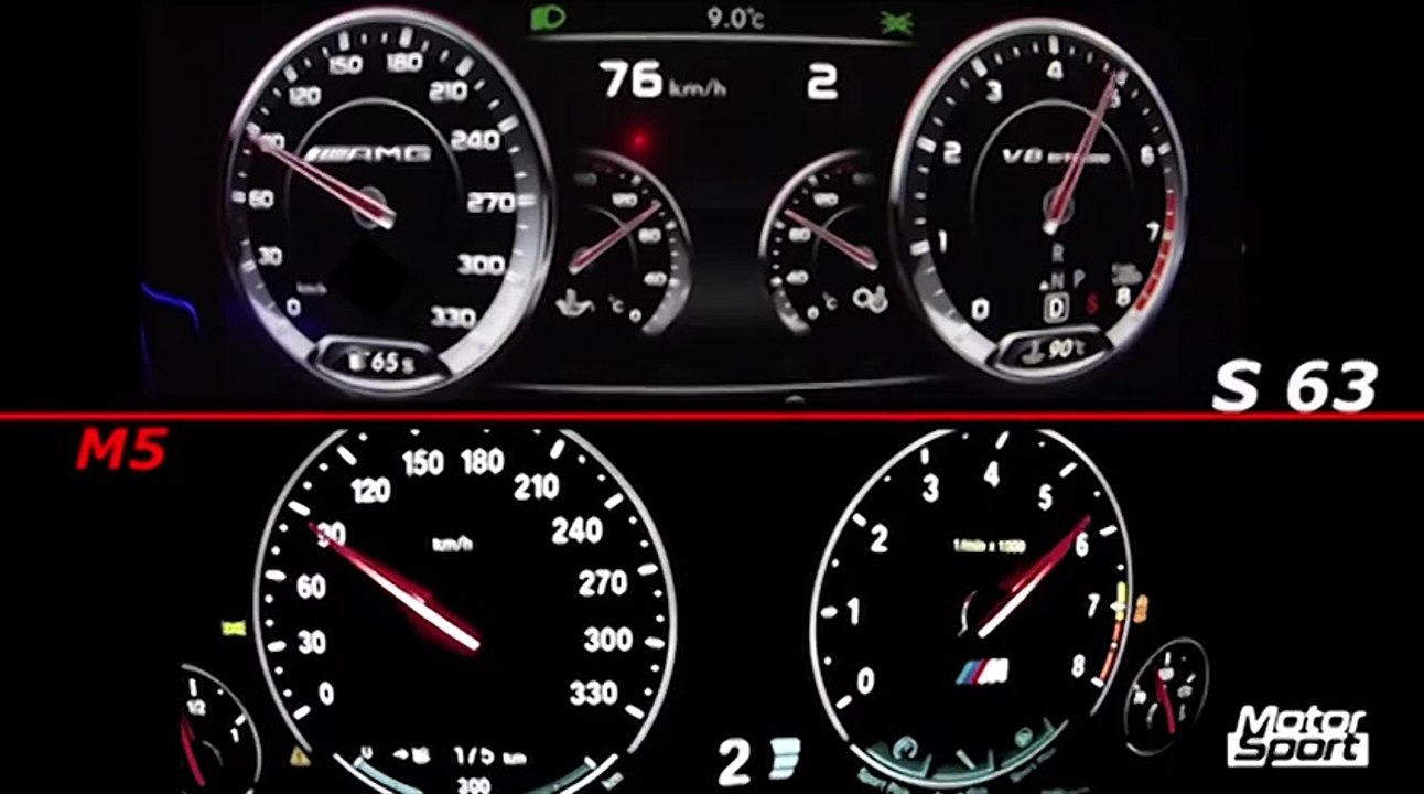 0-280 km/h : Mercedes S 63 AMG Coupé VS BMW M5 (Motorsport)