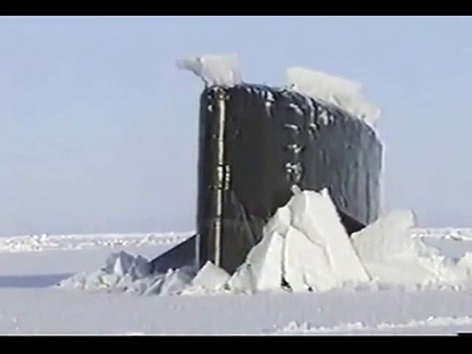 # Awesome – Russian nuclear submarine up and break the ice